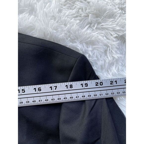 Banana Republic Blazer Men's 46L Black Suit Jacket 100% Wool Tailored Fit 2 Btn - Picture 9 of 11